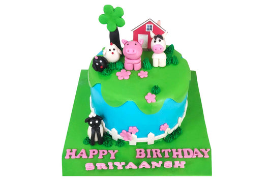 Farm Theme Cake