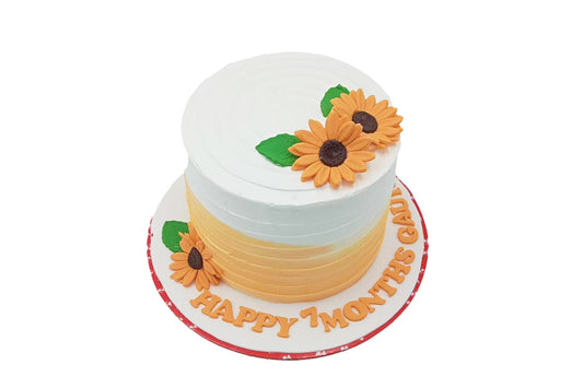 Flower Theme Cake