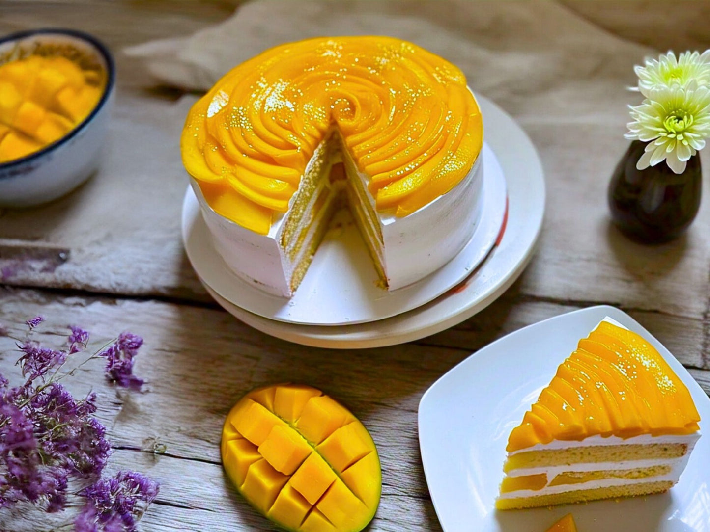 Golden Mango Rhapsody Cake
