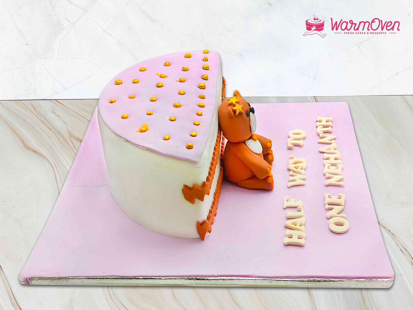 Half Birthday Teddy Cake
