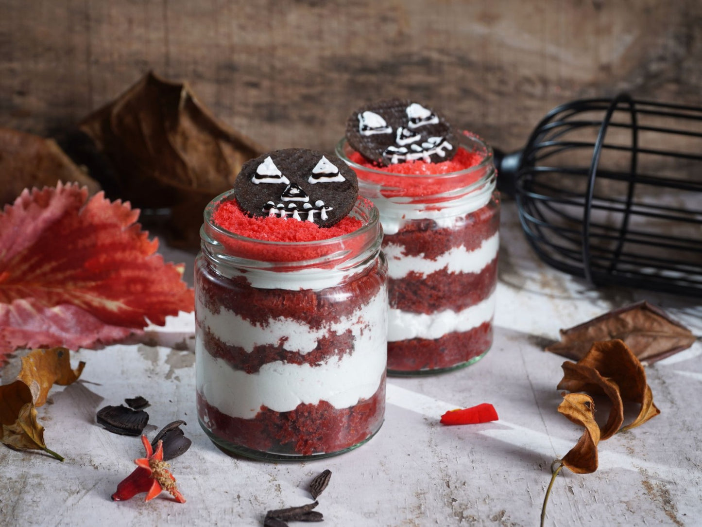 Halloween Red Velvet Jar Cake Pack Of 6