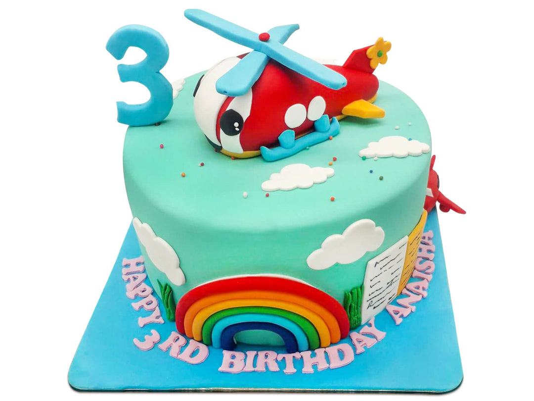 Helicopter Theme Cake Buy Custom Cake Online Free Delivery