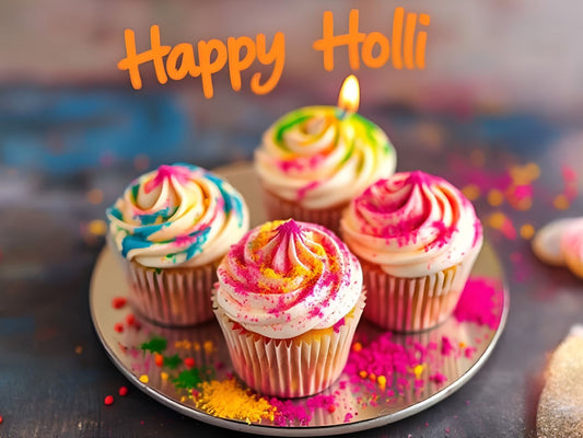 Holi Celebration Cupcakes
