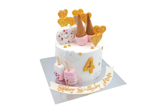 Ice cream Theme Custom Cake