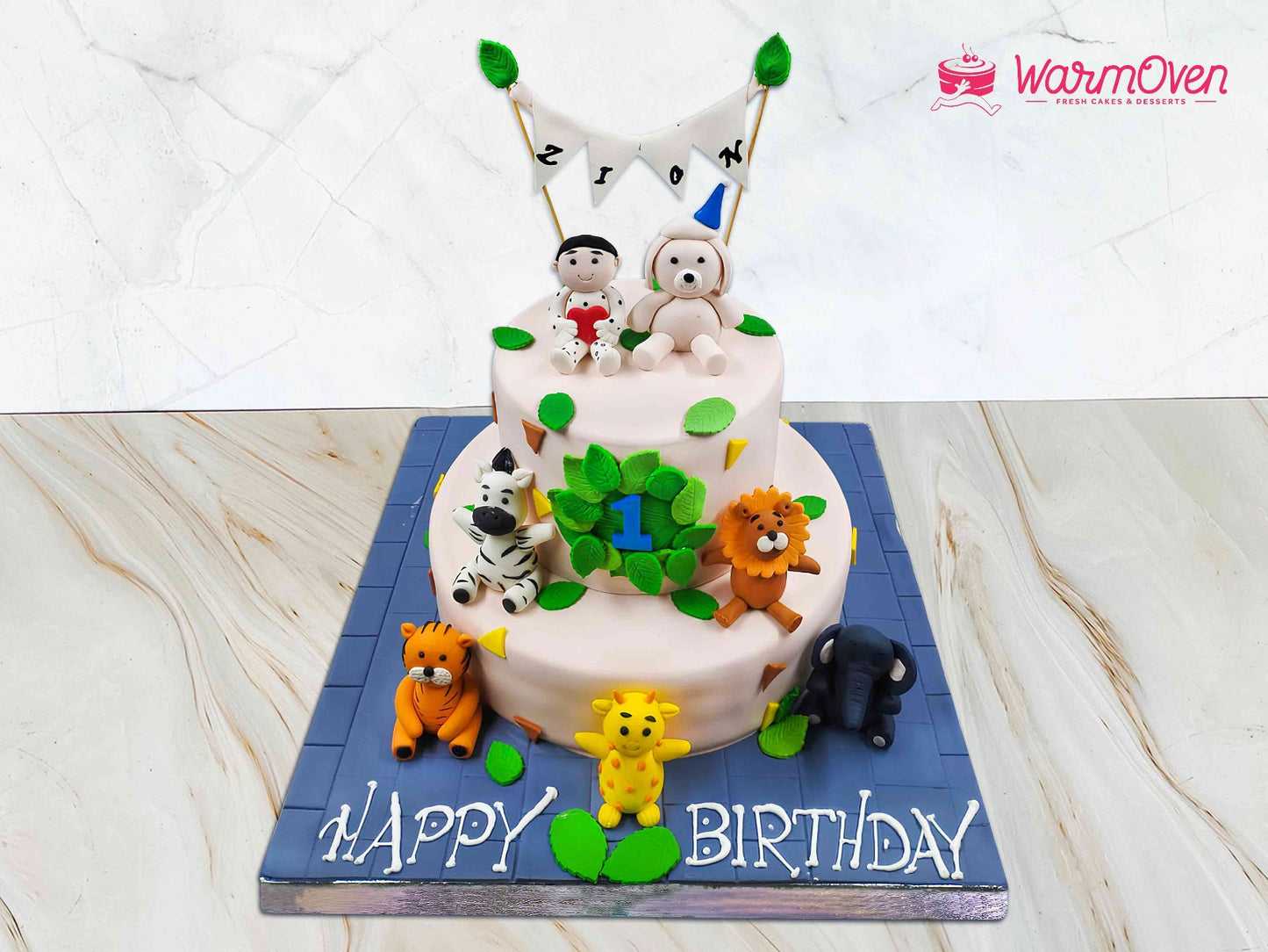 Jungle Safari Theme Cake