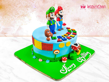 Mario and Luigi Cake