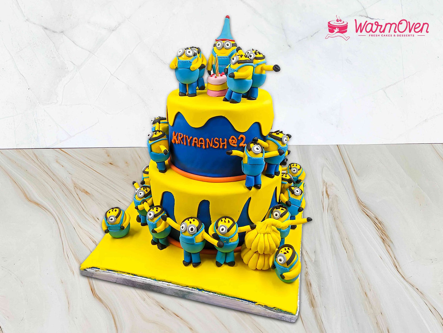 Minion 2 Tier Cake