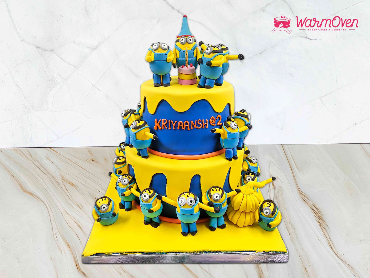 Minion 2 Tier Cake