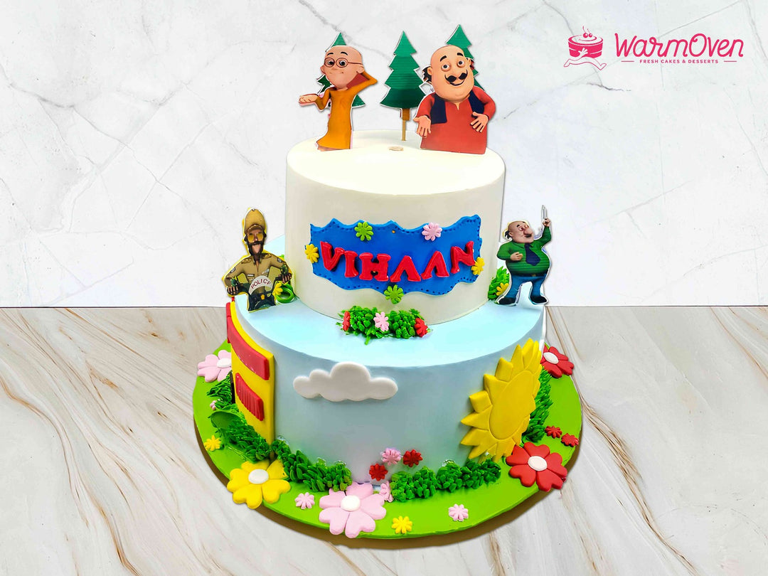 Motu Patlu Custom Cake – WarmOven