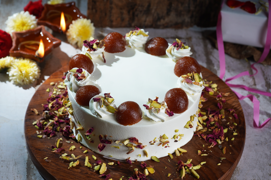 Nutty Gulab Jamun Cake