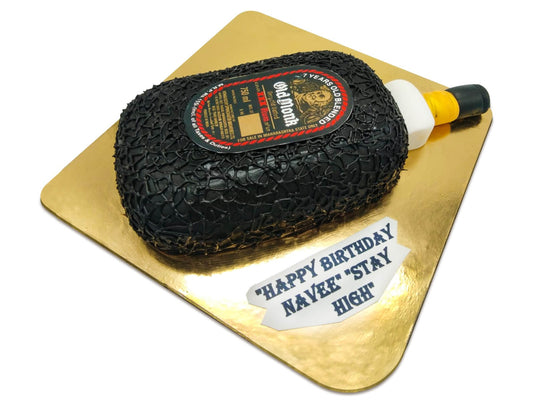 Old Monk Theme Custom Cake