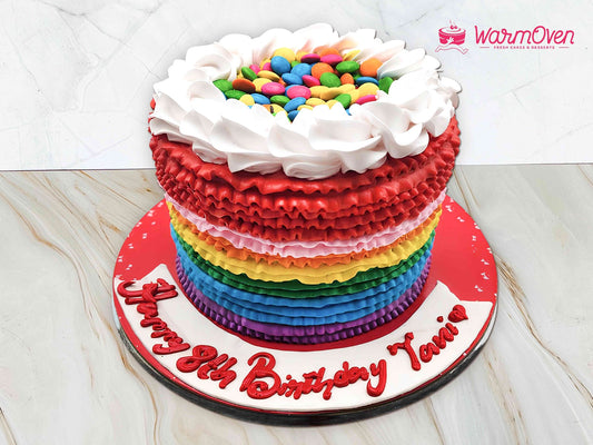 Rainbow Colors Gems Cake