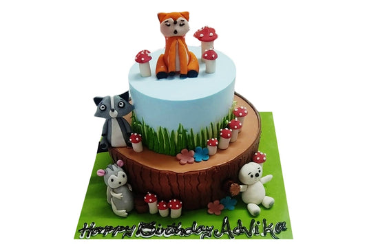 Simba Forest Theme Cake
