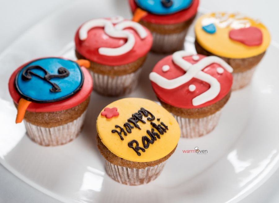 Buy Rakhi Designer Cupcake online WarmOven