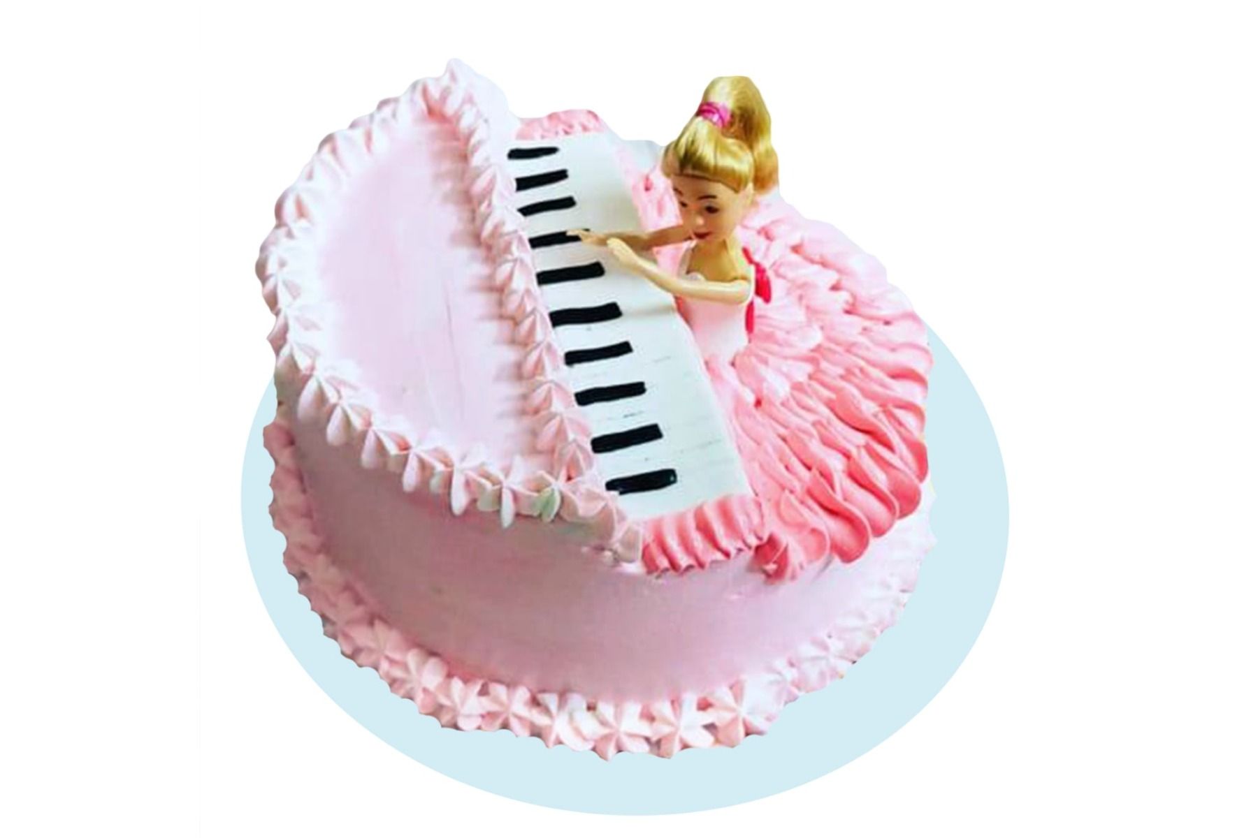 Barbie Pauper With Piano Cake Today im sharing a floral piano cake tutorial with whipped cream! barbie princess pauper piano cake
