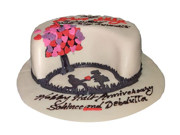 Romantic Half Cake